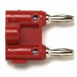 Double Banana Plug with Wire Guide, Red redirect to product page