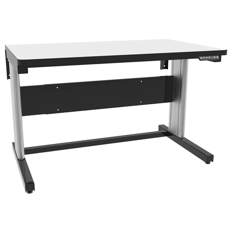 Electric Workstation with Hydraulic Adjustment, Laminate Worksurface, Dual Leg, 36 x 72"