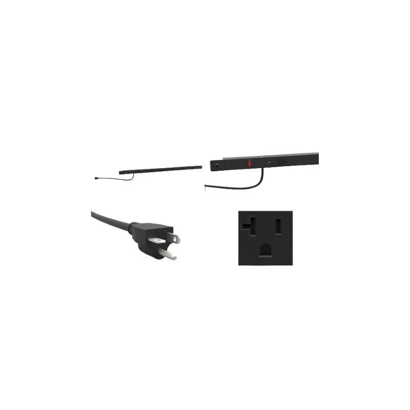 20 Amp Power Rail, Black, 48"