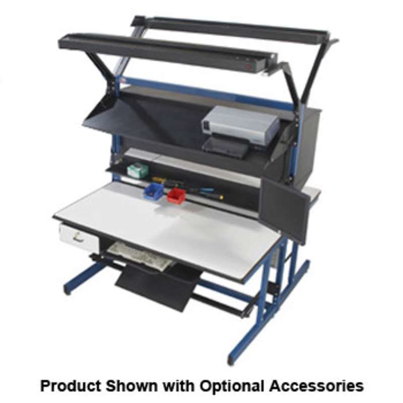Basic Series Quick Ship Double Sided ESD Starter Bench Unit, 30"H x 30"D x 72"L