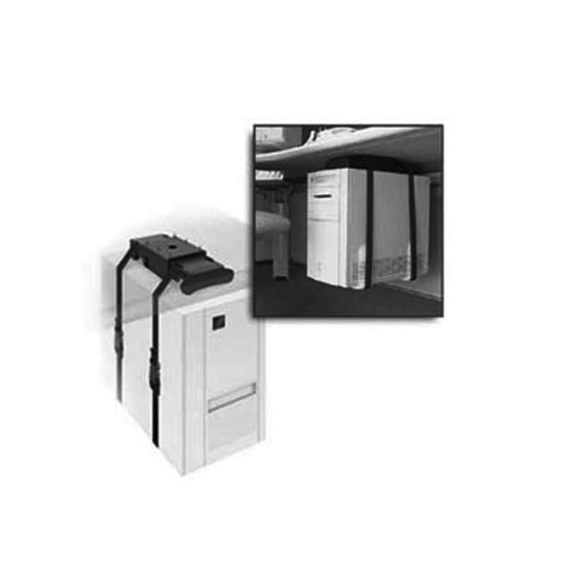 Pull Out and 360 Swivel Black CPU Holder with Adjustable Straps fits 65" Perimeter