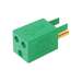 Grounding Socket, ESD, Triple Receptacle, Brass Pin, Green, 2/Package