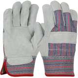 Split Cowhide Leather Palm Gloves, Large, 1 Dozen Pair, Blue redirect to product page