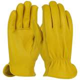9920K Top Grain Deeskin Leather Unlined Drivers Gloves, Gold, Large redirect to product page