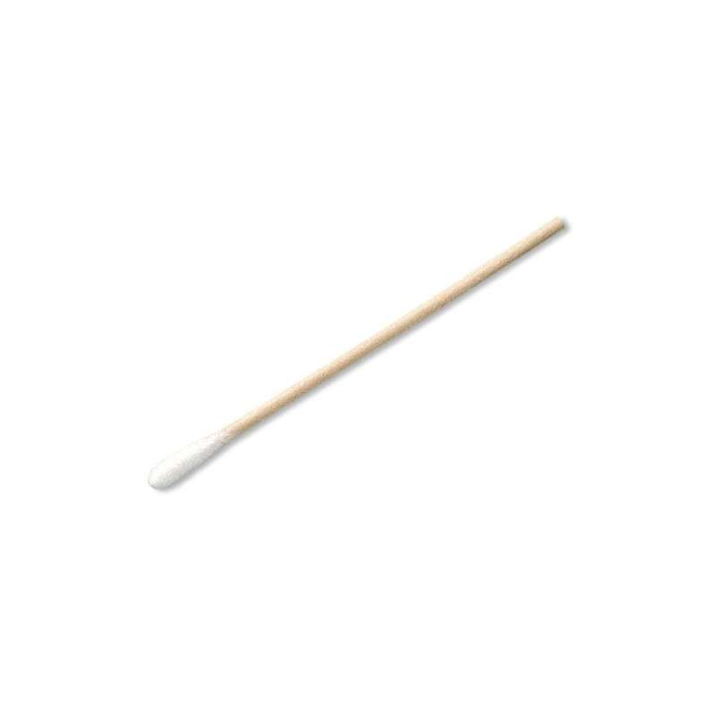Cotton Swab with .156" Tip and Wood Handle, 3" Long, 100 per Box