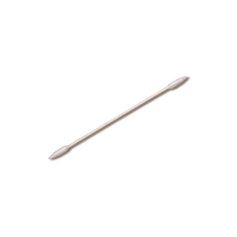 Double-Head Cotton Swab with .118" Pointed Tip and Paper Handle, 3.15" Long, 25 per Bag, 100 bags per Case