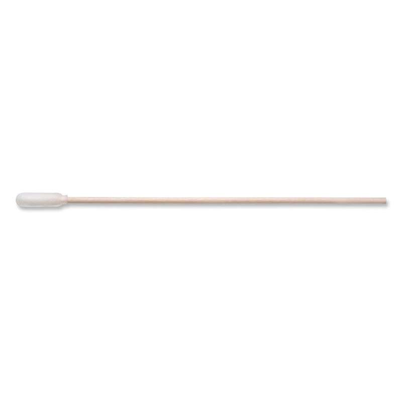 Swab, PurSwab 1806, Small Foam over Cotton with Wooden Handle, Bulk, 6 in x .25 in, 1000 pc per case