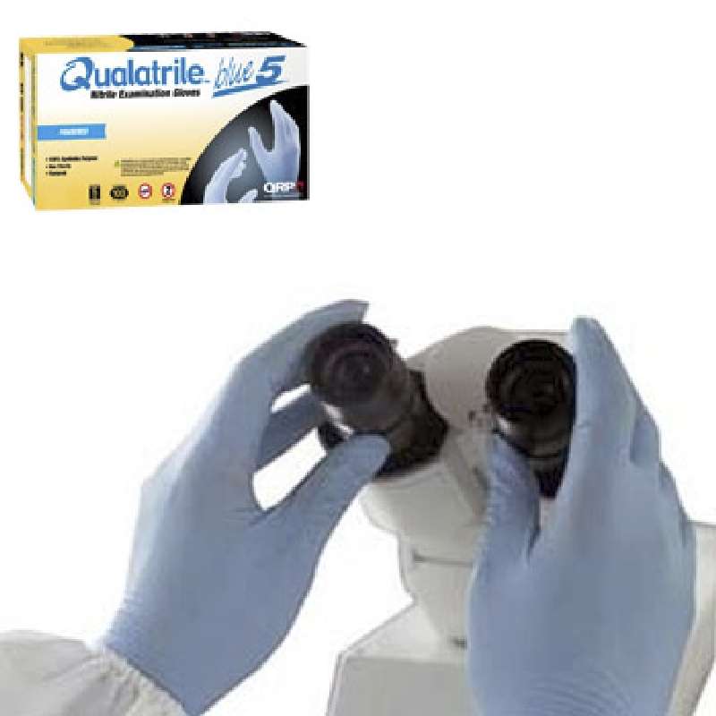QRP® Qualatrile® Disposable Nitrile Glove, Powder Free with Textured Grip, 5 mil, 1000 per Case, 2XL