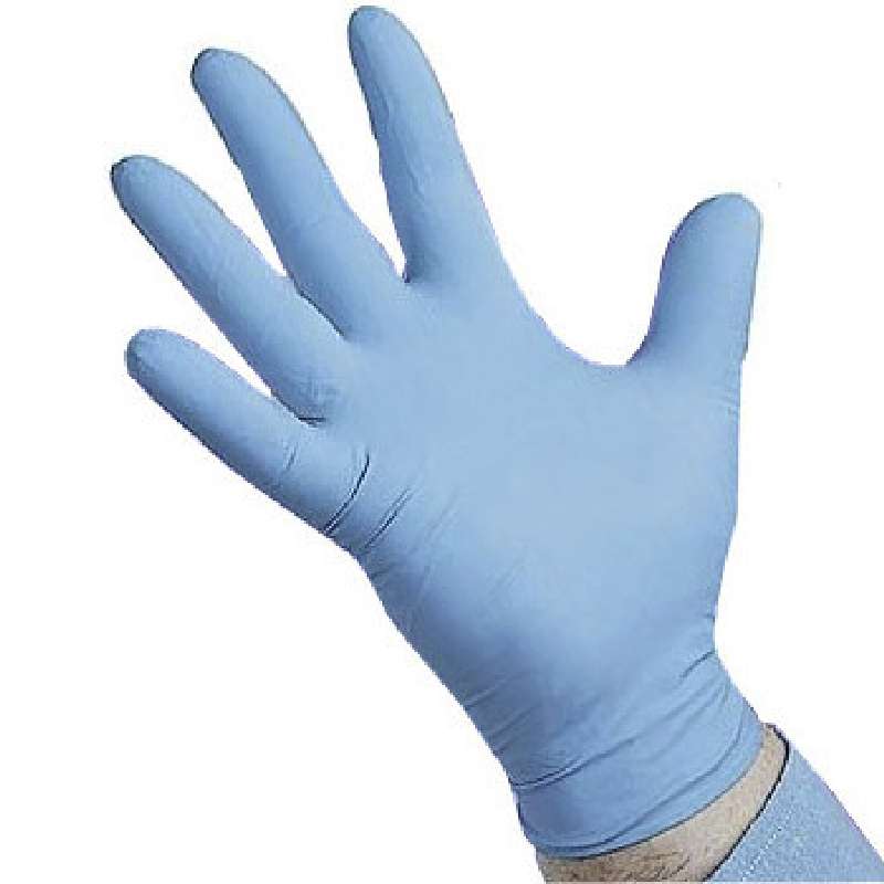 ESD-Safe Qualatrile™ Industrial Grade 8mil Blue Powder-Free Nitrile Gloves, 2XL, 9" Long, 50 per Package, Large