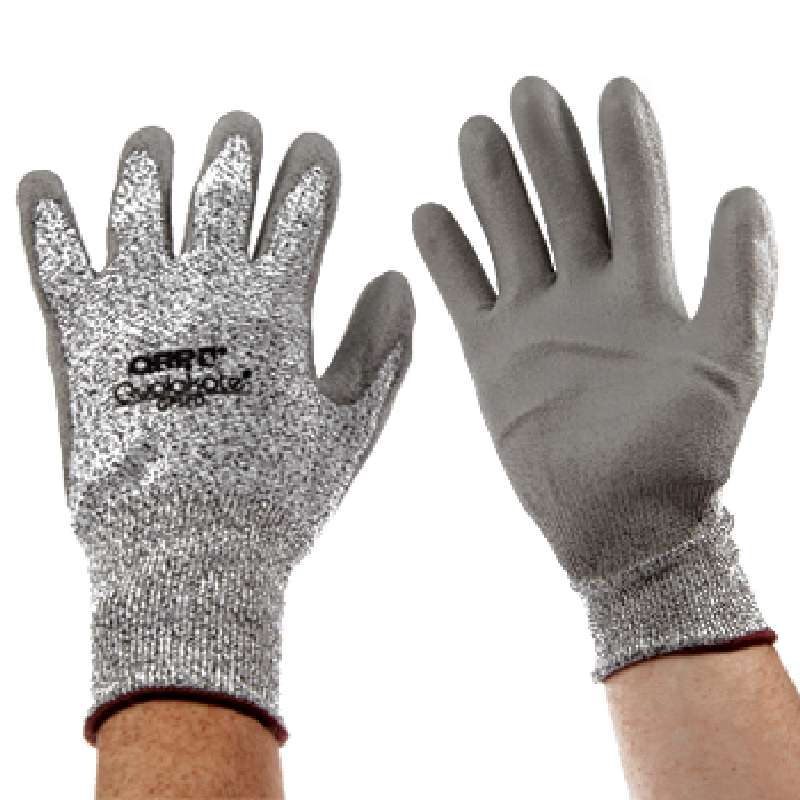 Qualakote® White and Black Knit Cut Resistant Gloves, Medium