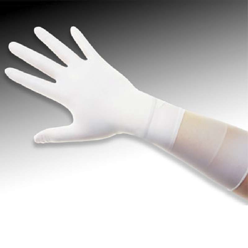 Qualatrile™ ESD-Safe Cleanroom 5mil White Powder-Free 12" Nitrile Gloves, Extra Large, 100 per Package