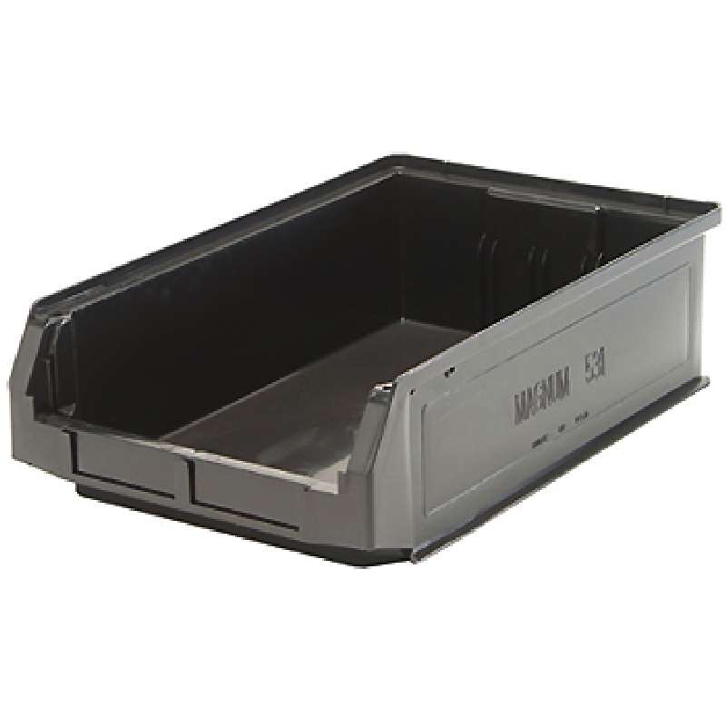 Magnum Bin, Recycled Black, 19-3/4in x 12-3/8in x 5-7/8in, 6 per Case