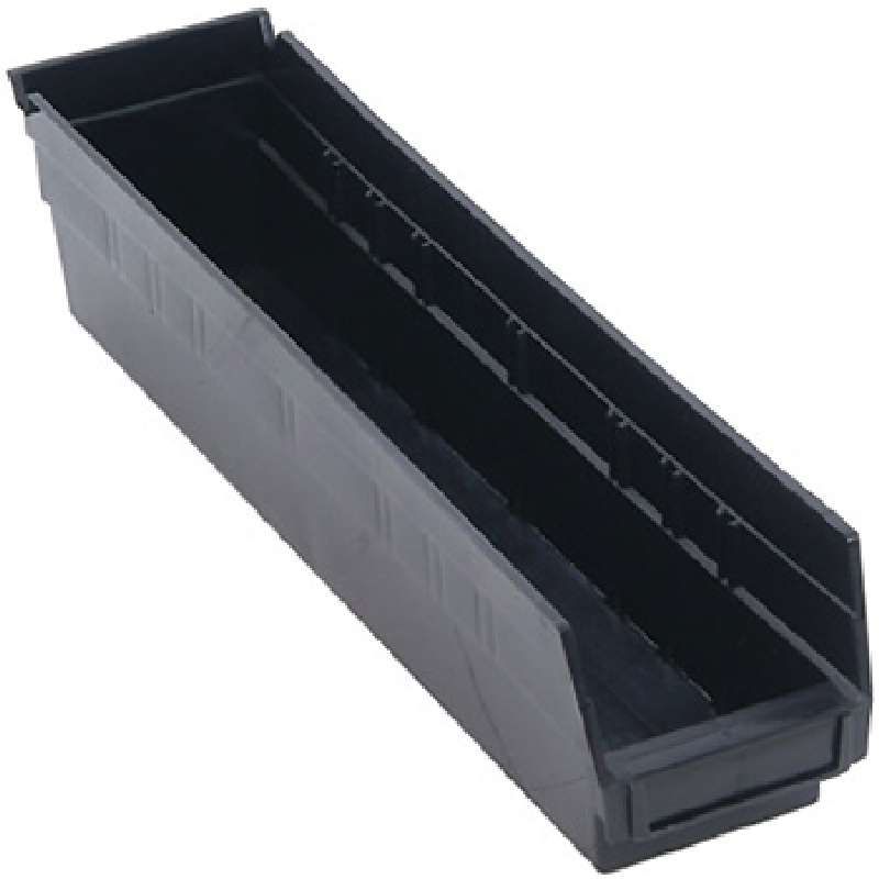 4in Economy Shelf Bin 17-7/8in x 4-1/8in x 4in, Recycled Black, 20 per Case