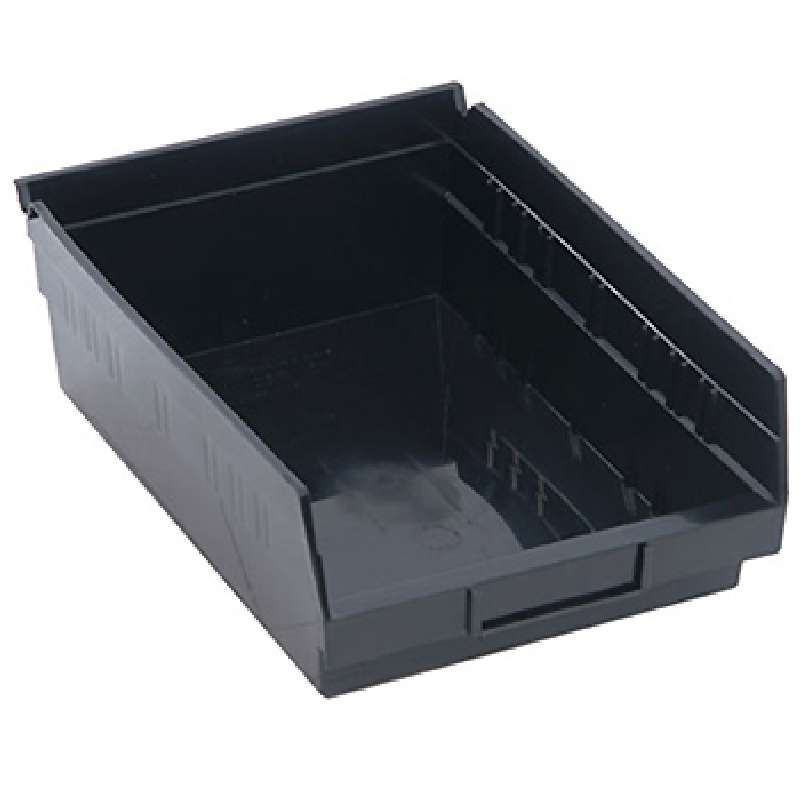 4in Economy Shelf Bin 11-5/8in x 8-3/8in x 4in, Recycled Black, 20 per Case