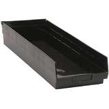 4in Economy Shelf Bin 23-5/8in x 8-3/8in x 4in, Recycled Black, 6 per Case redirect to product page
