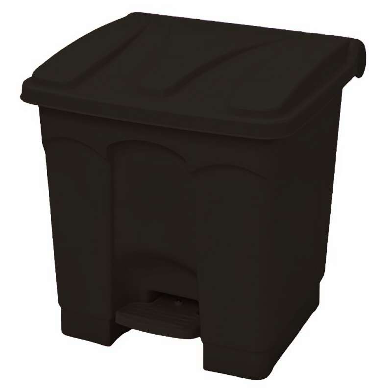 CRUSADER Step-on Trash Can 8 Gallon, Black