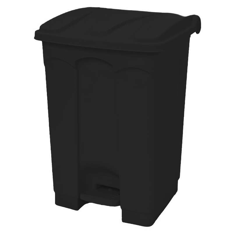 CRUSADER Step-on Trash Can 12 Gallon, Black
