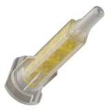 Xemex A-Style Low-Waste Static Mixer A-System (Bayonet) Connection, 5.3 mm x 7-Element (PETG-Yellow) Insert, Luer-Slip Outlet redirect to product page