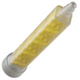 Xemex C-Style Low-Waste Static Mixer C-System (Bell) Connection, 10.7 mm x 8-Element (PETG-Yellow) Insert, Stepped Outlet redirect to product page
