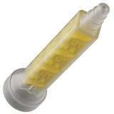Xemex C-Style Low-Waste Static Mixer C-System (Bell) Connection, 8.7 mm x 7-Element (PETG-Yellow) Insert, Stepped Outlet redirect to product page
