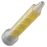 Xemex C-Style Low-Waste Static Mixer C-System (Bell) Connection, 8.7 mm x 8-Element (PETG-Yellow) Insert, Stepped Outlet redirect to product page