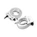 E-Series 0°-45° Tilting Binocular Head with a Pair of 10X Eyepieces, Articulating Arm Stand, and Compact LED Ring Light
