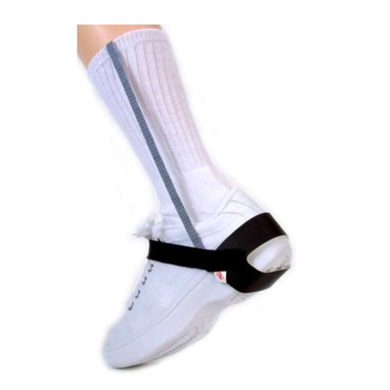 Non-Marking Economy Cup Style Heel Ground with 1 Megohm Resistor, 18" Conductive Ribbon, Black