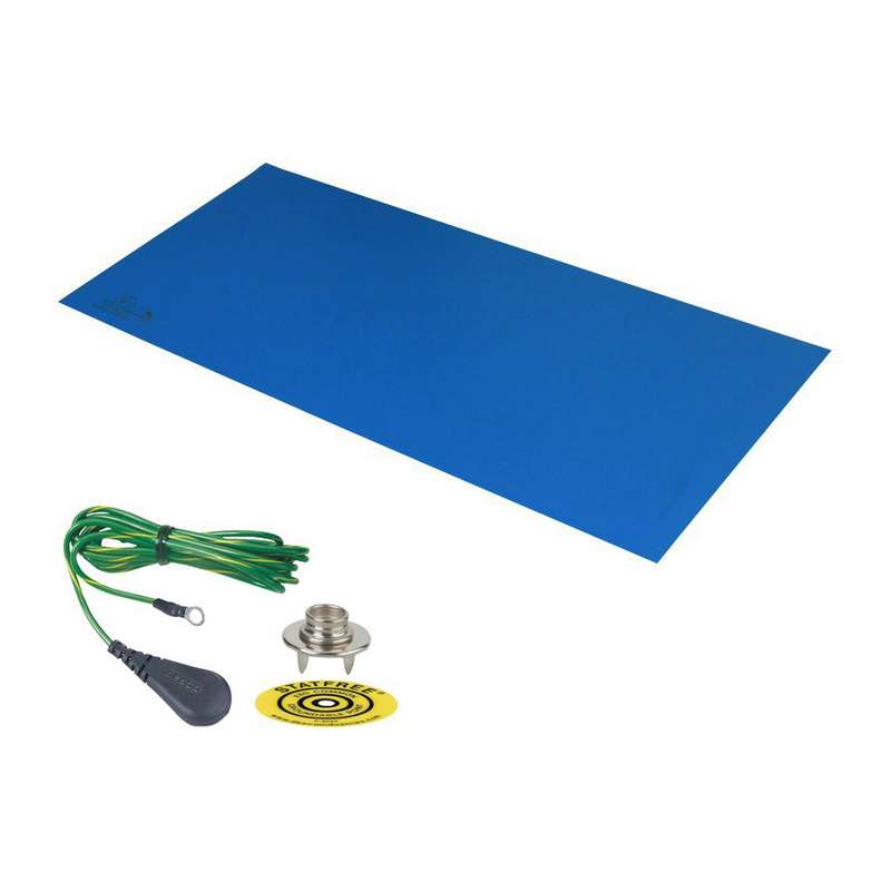 Trustat B80 Vinyl Mat, Blue, 0.080in x 24in x 36in, ESD-Safe