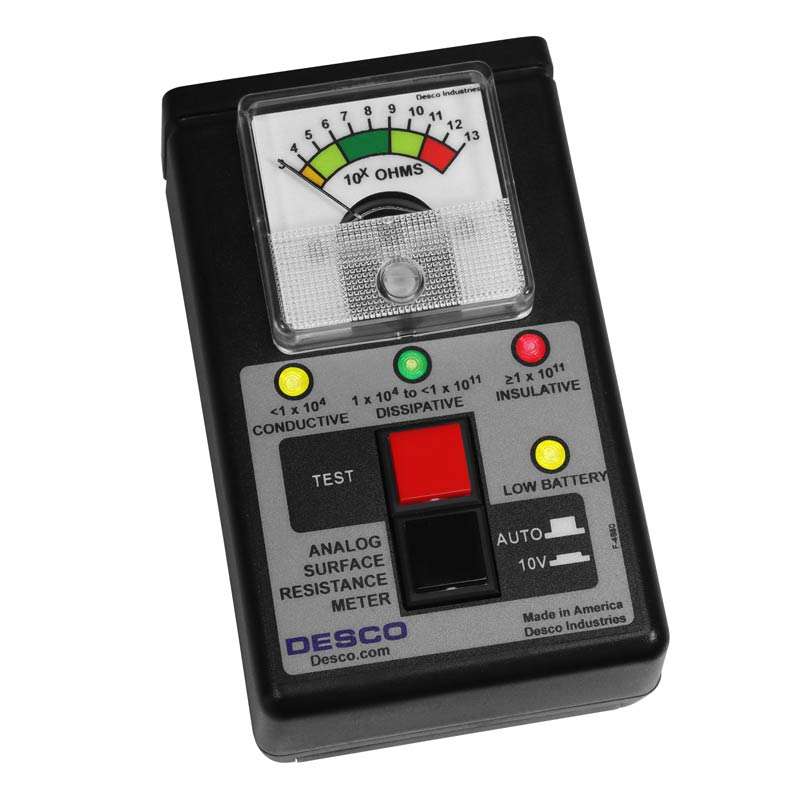 Analog Surface Resistance Meter without Weights or Leads, NIST Certified
