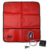 ESD-Safe Field Service Kit with 24 x 22" Work Surface, Wrist Strap, Monitor, and 10' Dual Ground Cord redirect to product page