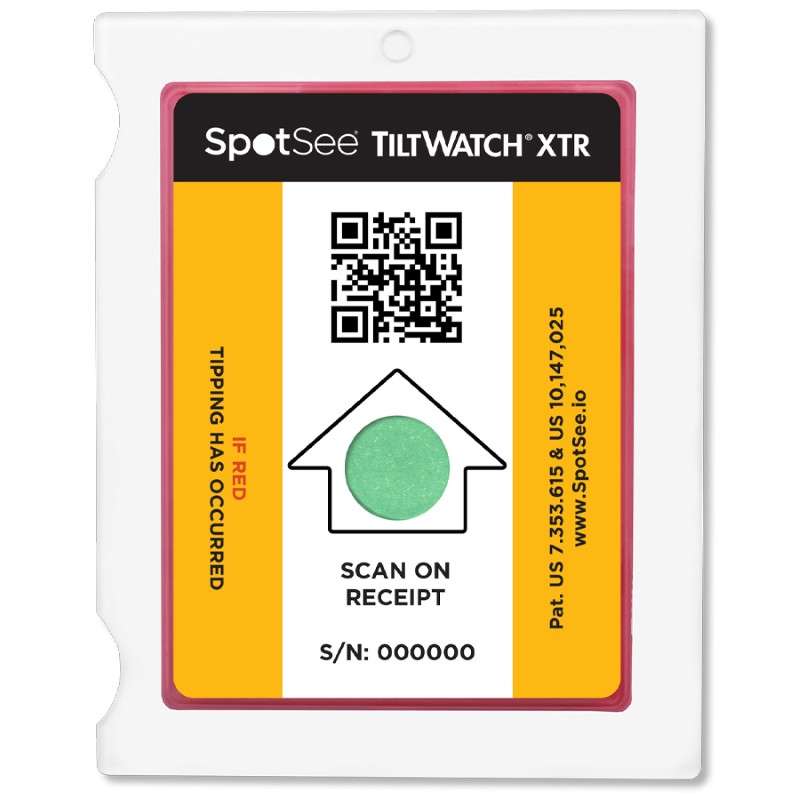 Label, QR Indicator Tiltwatch XTR, Single Use, Tilt Even Monitoring