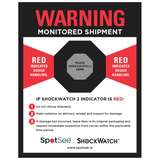 Companion Label for Impact Warning Device, 200 per Roll, Red redirect to product page