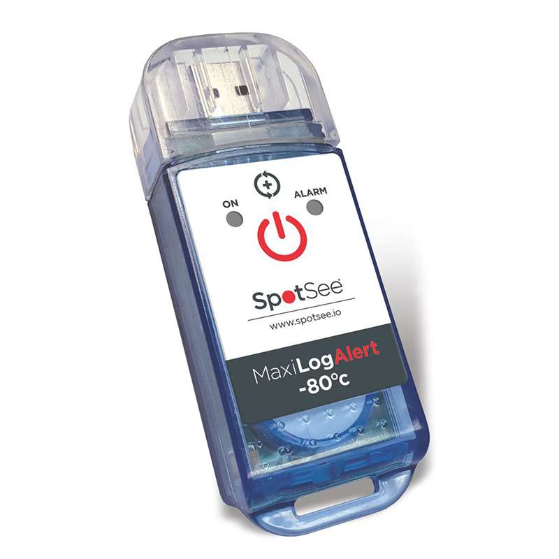 Data Logger, Maxilog Alert, Multi Use, -80C to 30C, 3.5" x 1.38" x 0.62"