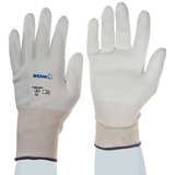 Hi-Tech White Level 2 Cut Resistant Gloves with Smooth White Polyurethane Coated Palm and Fingers, 1 Pair, Medium redirect to product page