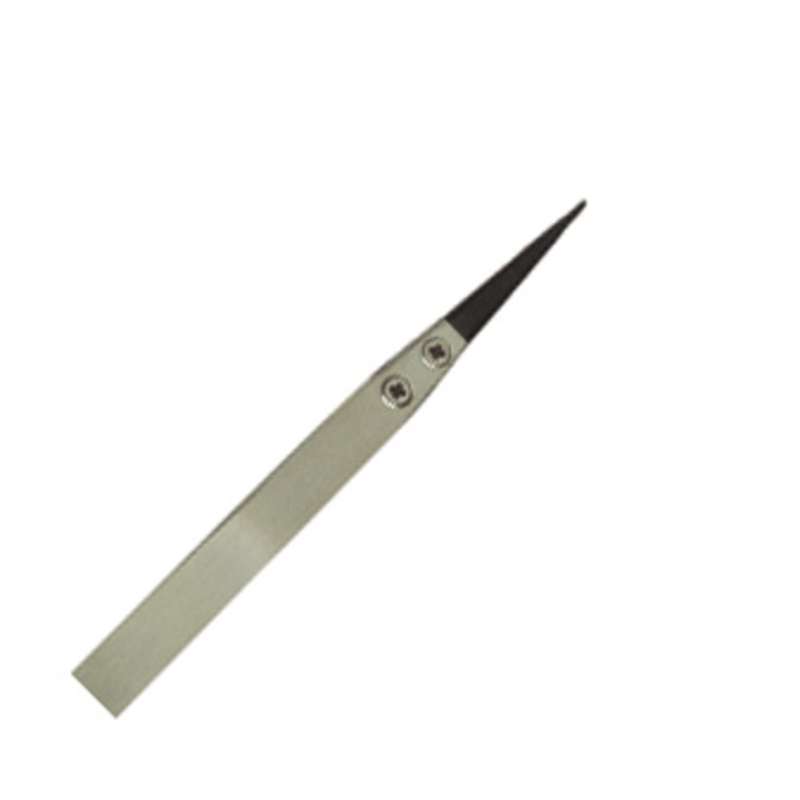 ESD-Safe Quick-Change Stainless Steel Anti-Magnetic Tweezers with Black Fine Point Tips (similar to 00-SA), 4-3/4"