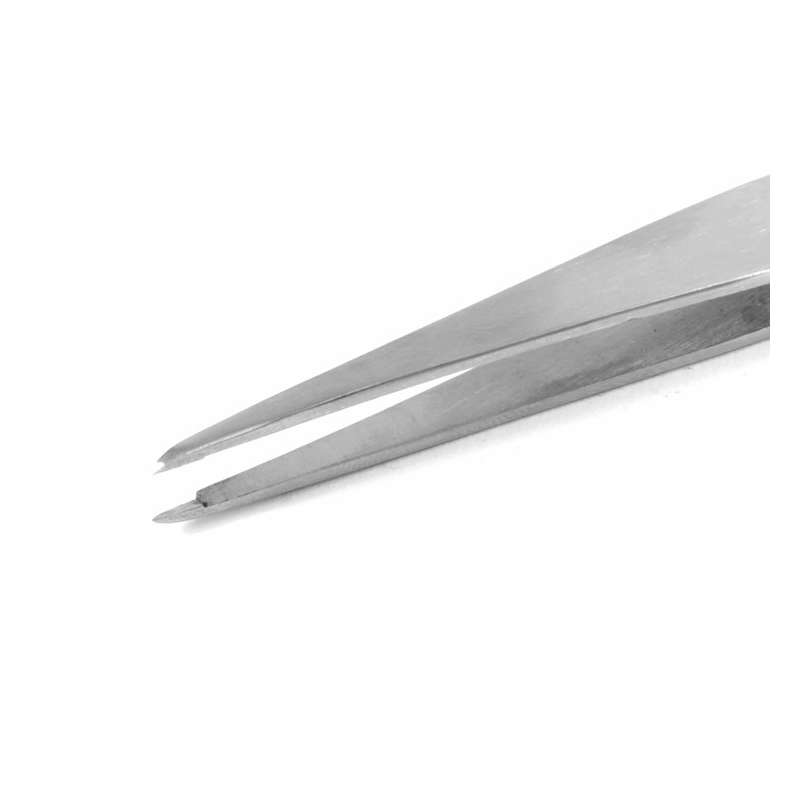 MC Series Stainless Anti-Acid, Anti-Magnetic Steel Micro Cutting Tweezers, Straight Pointed Tip, 4-3/4" Long