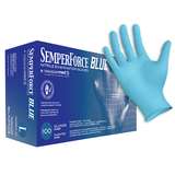 SemperForce® Blue Nitrile Exam Gloves, Powder-Free, Textured, Large, 100 per Box, 10 Boxes per Case redirect to product page