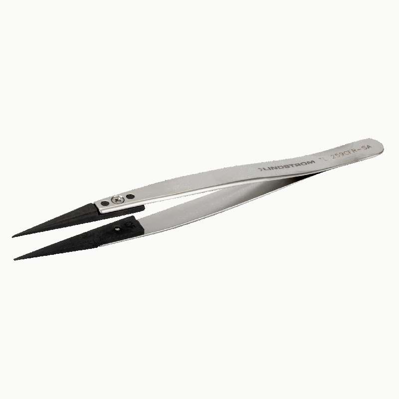Lindstrom TL259CFR-SA High Precision Stainless Steel Tweezer, 5.12 in