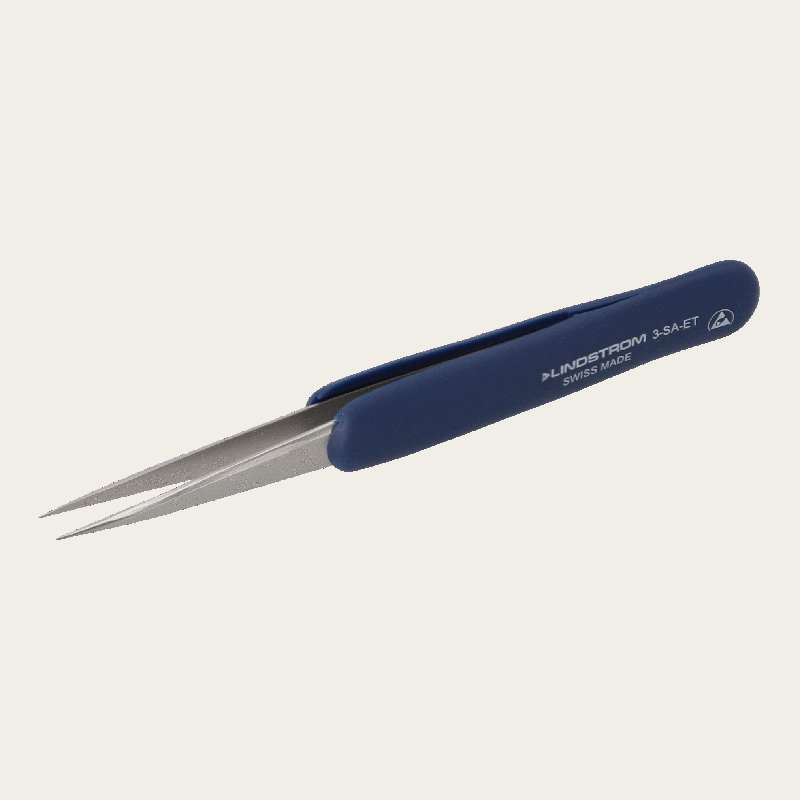 Neverust® 300 Series 3-Star High Precision Straight Tip Stainless Steel Tweezer, 4.75 in