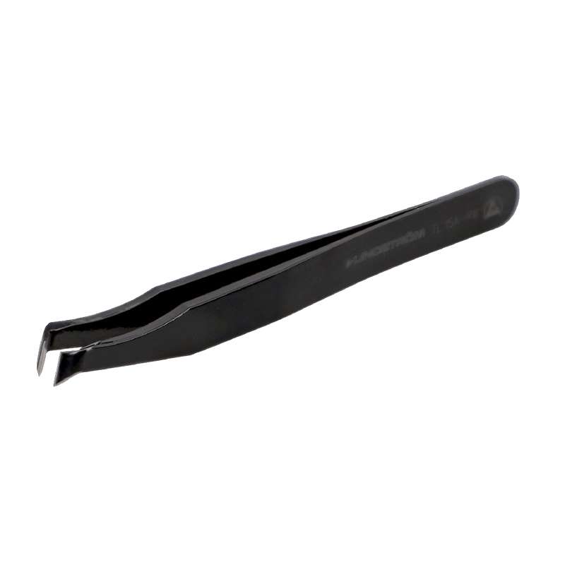 Carbon Steel Cutting Tweezers Type 15ARW, ESD Safe, Predominantly Angled Blades