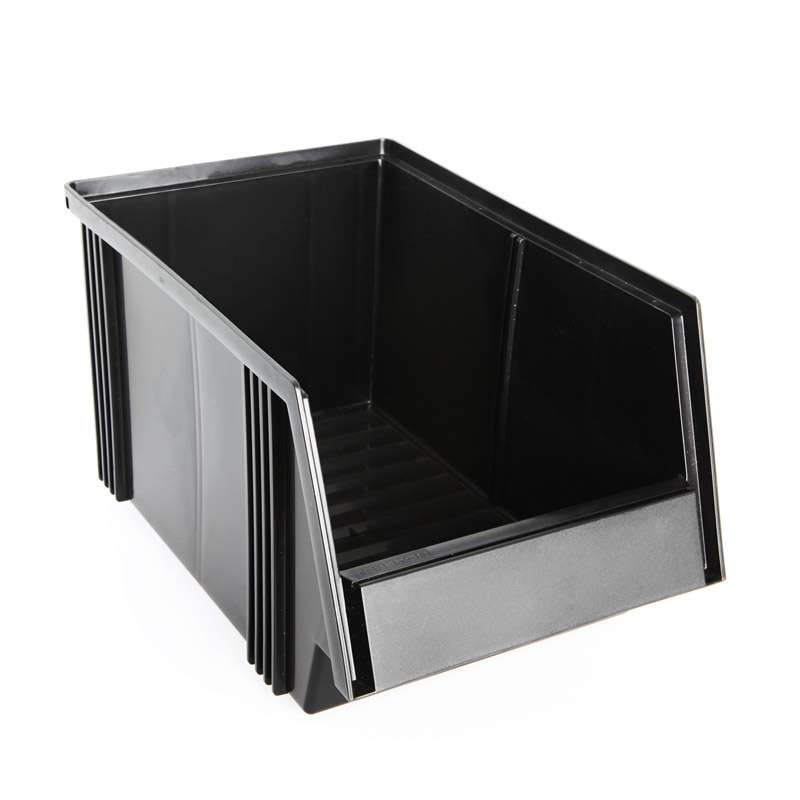 ESD-Safe Polypropylene Treston® Stacking Bin, 11.81"D x 7.32"W x 6.14"H, Case of 24 Bins