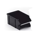 ESD-Safe Polypropylene Treston® Stacking Bin, 6.3"D x 3.9"W x 2.76"H, Black, Case of 60 Bins redirect to product page