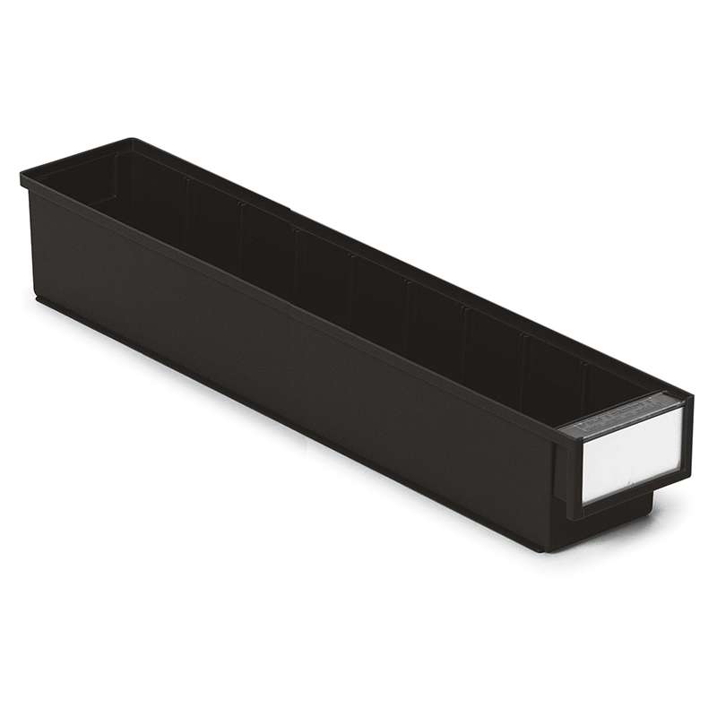 ESD-Safe Polypropylene Treston® Shelf Bins, 19.68"D x 3.62"W x 3.22"H, Case of 30 Bins