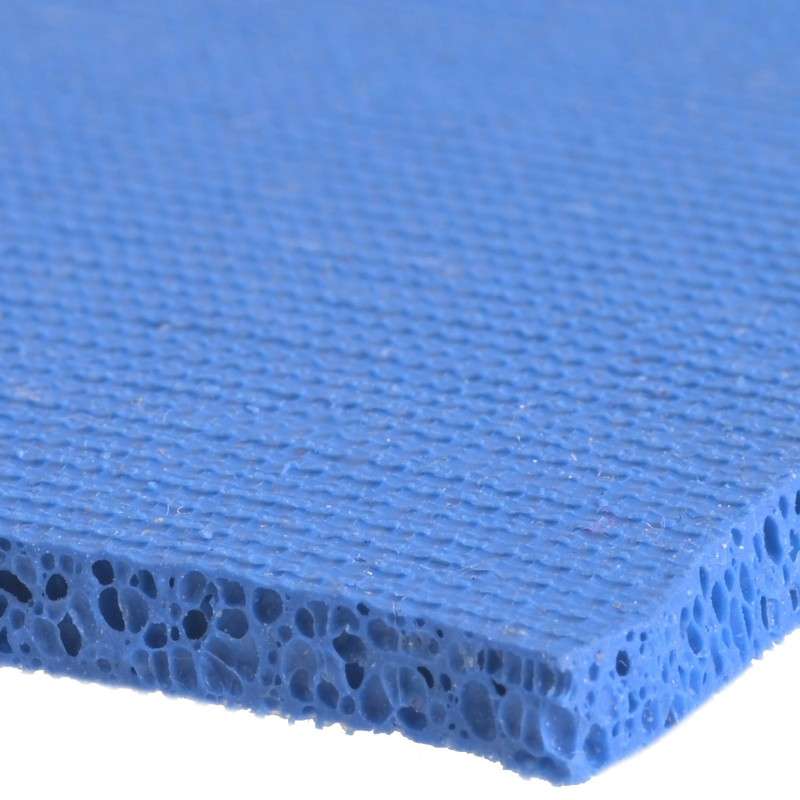 Series R10490 Silicone Sponge Rubber, Color Blue, Plastic