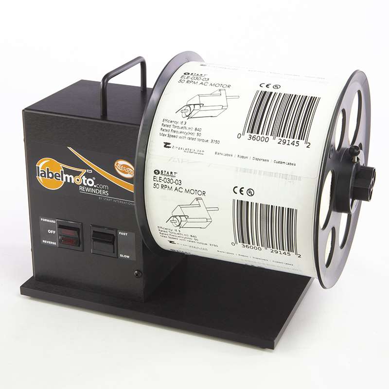 Electric Label Rewinder, 7" Wide