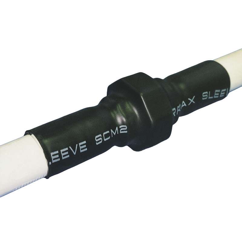 IRRAX™ SLEEVE SCM2 Heat-Shrinkable Tubing, Size 04, Black, Medium Wall Polyolefin with Sealant, High Shrink Ratio (3:1), Cross-linked Flexible Polyolefin, 10 4-Foot Lengths