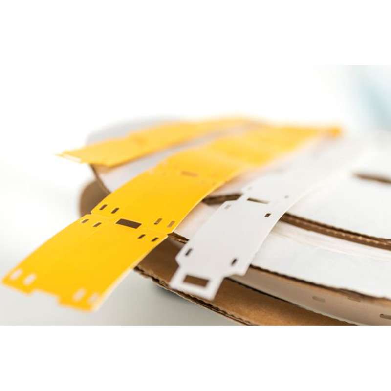 SUMIMARK™ SM-CM Flat Non-Shrinkable Cable Tag, 1/4" 4-Hole Printable Area, White, Cross-linked Polyolefin, 1000-Foot Spool