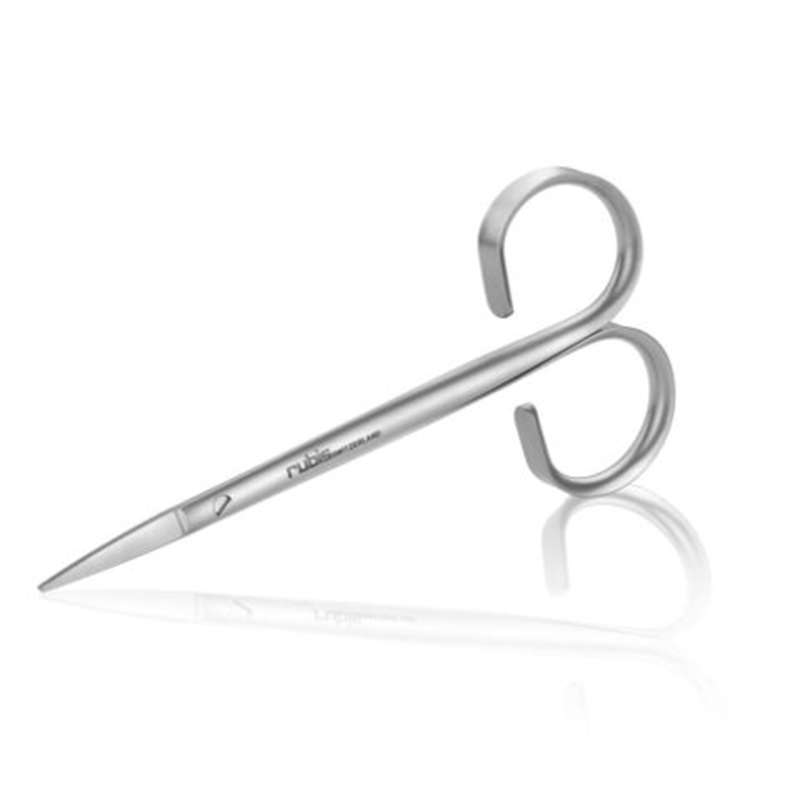 High Precision Scissors, Hardened Inox Steel, Straight Round Fine Tips, Overall Length 5.9