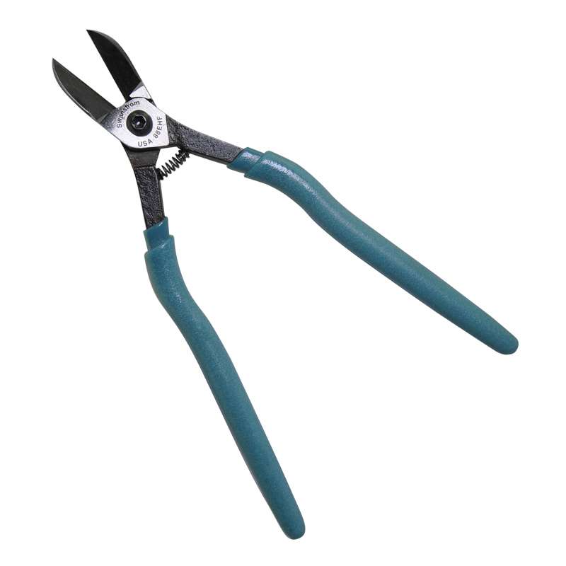 ESD-Safe Slim Oval Head Flat Super Flush Plastic Cutters with Cushion Grip Handles, 8" Long