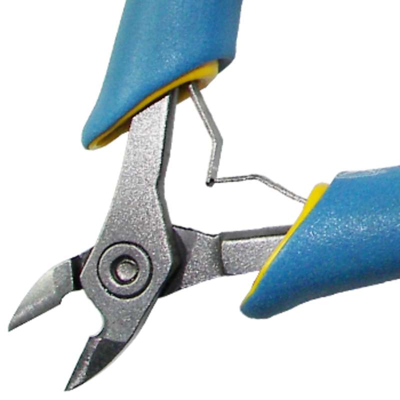 ESD-Safe Ergonomic Oval Head Diagonal Bevel Cutter, 5-5/8" Long